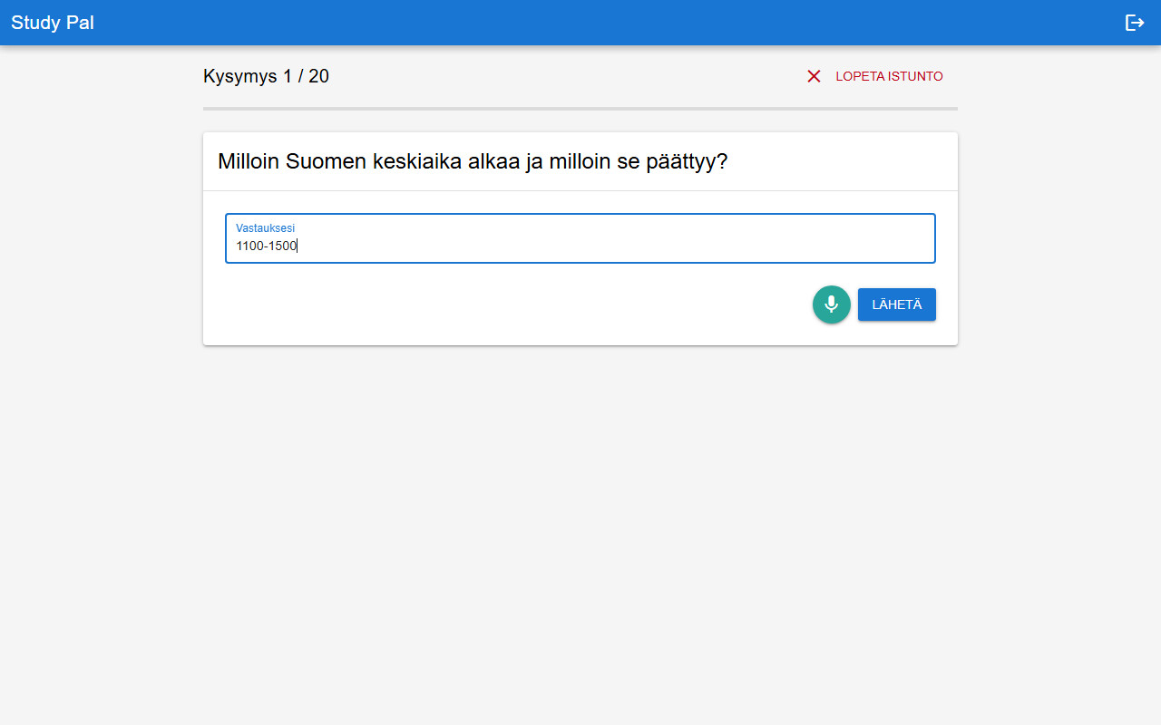 Tekoälypohjainen tenttiapuri