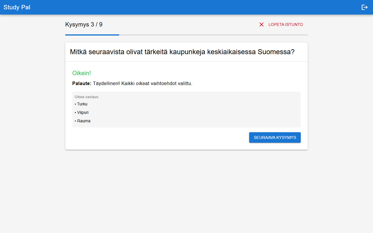Tekoälypohjainen tenttiapuri